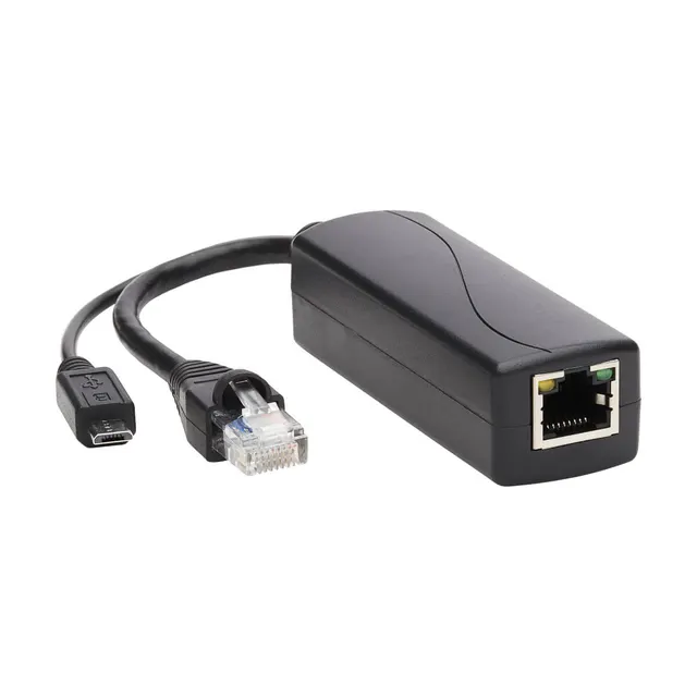 POE TO USB MICRO-B AND RJ45 ACT/SPLITTER 48V TO 5V 1A 100 M