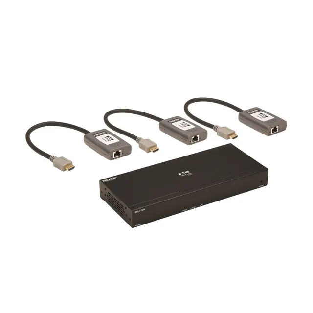 4-PORT HDMI OVER CAT6 EXTENDER/KIT SPLITTER/3X PIGTAIL RECEIVER