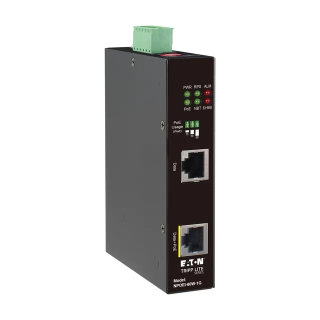 INDUSTRIAL GIG ETHERNET POE/INJECTOR 60W POE++ MIDSPAN 1 POR