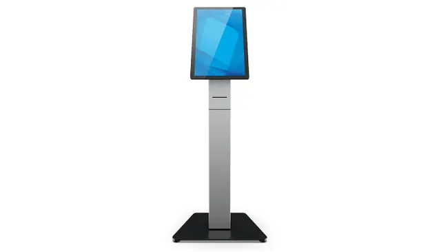 Wallaby Self-Service Floor Stand top with Meisong label and receipt printer, black (note: complete self-service floor stand requir