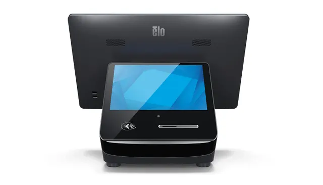 Elo Pay 7-inch, Android 12 with GMS, 1920 x 1080 HD Display, Qualcomm 660 Octa-Core Processor, 4GB RAM, 64GB Flash, Integrated Pay, ze zintegrowanym terminalem płatniczym