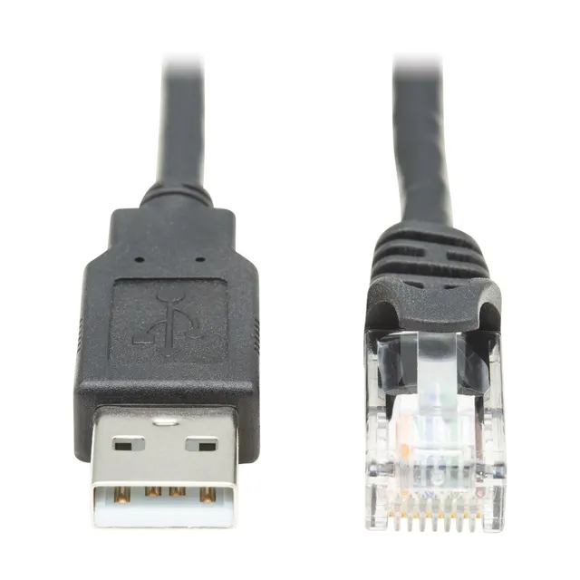 USB-A TO RJ45 ROLLOVER CONSOLE/CBL M/M CISCO 250 KBPS BLK 3.05M