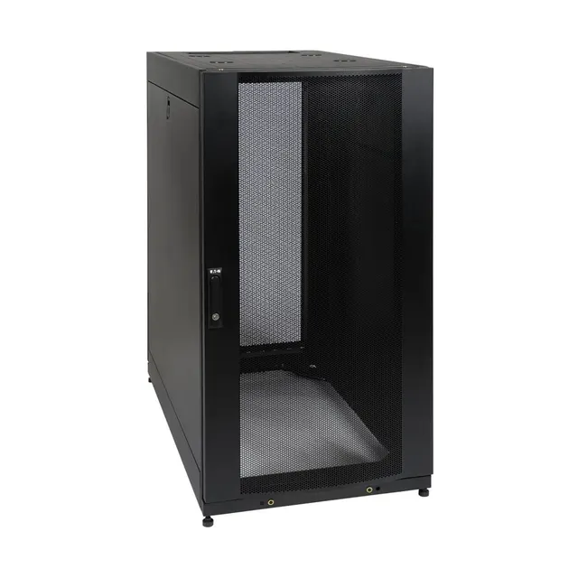 25U SmartRack Standard-Depth Half-Height Rack Enclosure, Doors, Side Panels, Shock Pallet