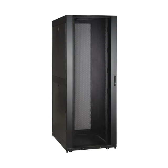 42U WIDE STANDARD-DEPTH RACK/W/ DOORS+SIDE PANELS+SHOCK PACK.