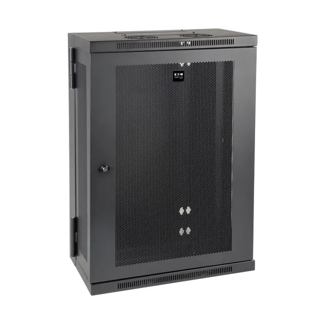 SmartRack 18U Low-Profile Patch-Depth Wall-Mount Half-Height Rack Enclosure, Hinged Back