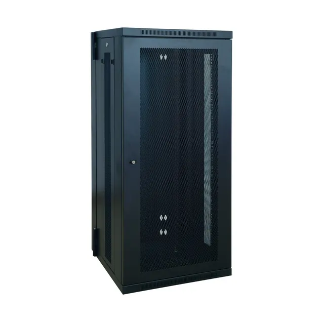 SmartRack 26U Low-Profile Switch-Depth Wall-Mount Half-Height Rack Enclosure, Hinged Back