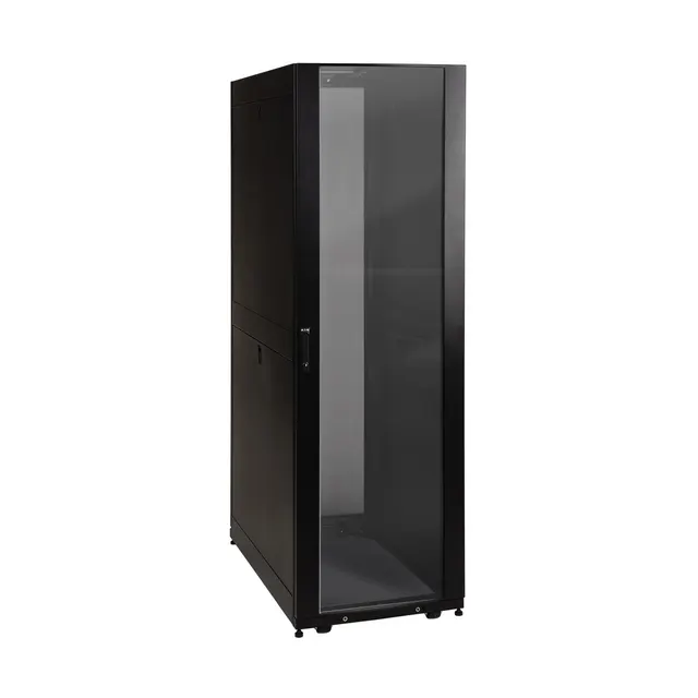 SmartRack 42U Standard-Depth Rack Enclosure Cabinet with Clear Acrylic Window