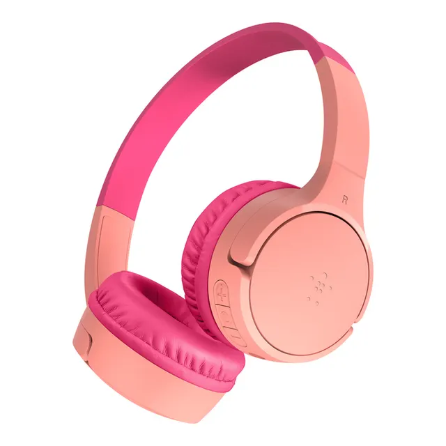 BELKIN SOUNDFORM MINI BLUETOOTH/ON-EAR KOPFHRER FR KINDER USB-C, różowe