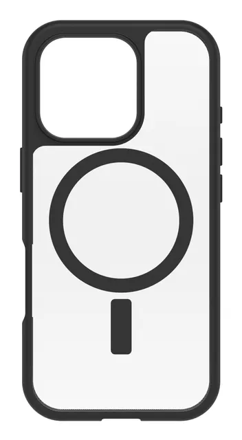 OB REACT MAGSAFE APPLE IPHONE16/PRO BLACK CRYSTAL - CLEAR/BLACK