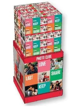 PP-201 5X5 PHOTO CUBE CREATIVE/PACK WHITE DISPLY (125PCS OF 5X5