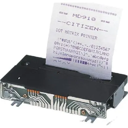 Dot matrix printer mechanism; 5V; 58mm paper width; 24 columns; Without knob