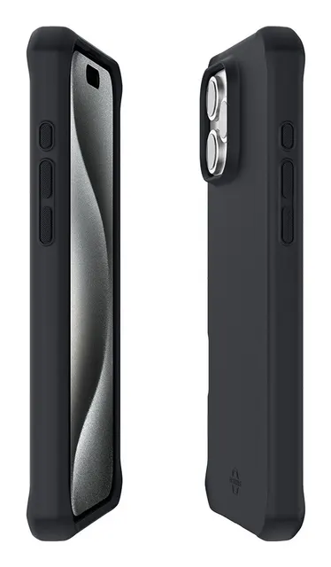 SPECTRUM_R CASE FOR IPHONE 16/PRO - SOLID BLACK MAT - SOFT BAG
