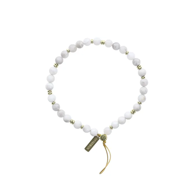 OB CASE ATTACH BEADED WRISTLET/STRAP ALPINE FROST - WHITE