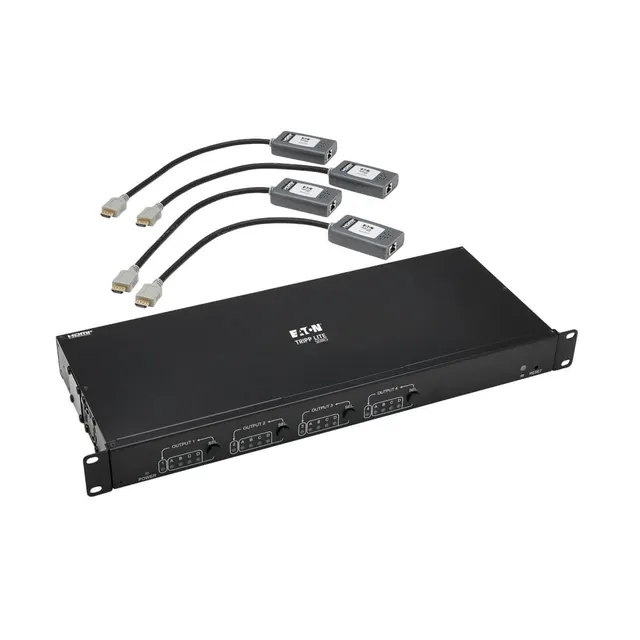4X4 HDMI OVER CAT6 MATRIX/SWITCH KIT SWITCH/4X PIGTAIL REC