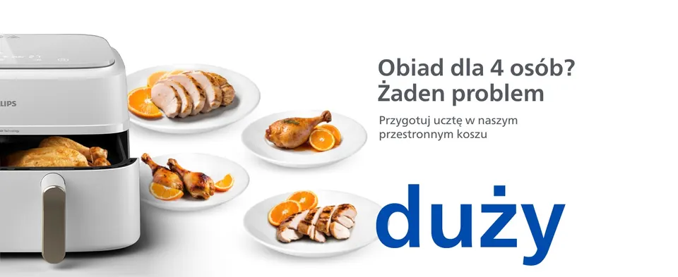 Obiad dla 4 osób?
Żaden problem
Przygotuj ucztę w naszym przestronnym koszu
duży