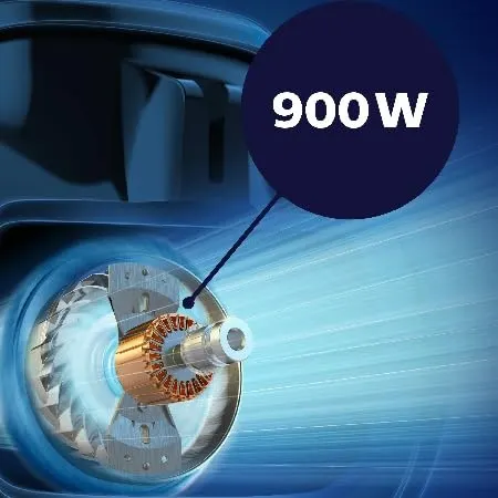 Silnik o mocy 900 W generujący dużą moc ssania